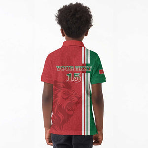 Custom Afro Morocco Football Kid Polo Shirt With Islamic Pattern