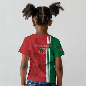 Custom Afro Morocco Football Kid T shirt With Islamic Pattern