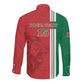 Custom Afro Morocco Football Long Sleeve Button Shirt With Islamic Pattern