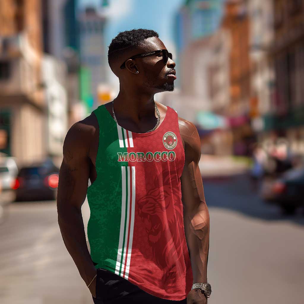 Custom Afro Morocco Football Men Tank Top With Islamic Pattern