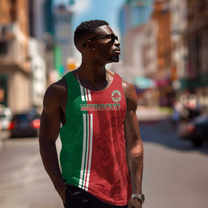 Custom Afro Morocco Football Men Tank Top With Islamic Pattern