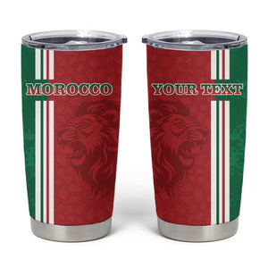 Custom Afro Morocco Football Tumbler Cup With Islamic Pattern