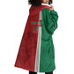 Custom Afro Morocco Football Wearable Blanket Hoodie With Islamic Pattern