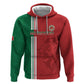 Custom Afro Morocco Football Zip Hoodie With Islamic Pattern