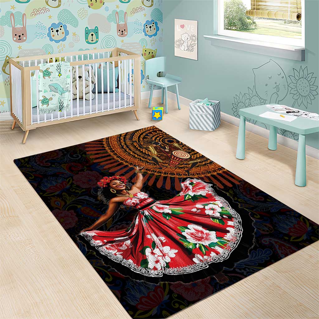 Ladies Sega Dance Area Rug Paisley Mix African Pattern