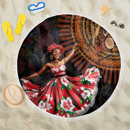 Ladies Sega Dance Beach Blanket Paisley Mix African Pattern