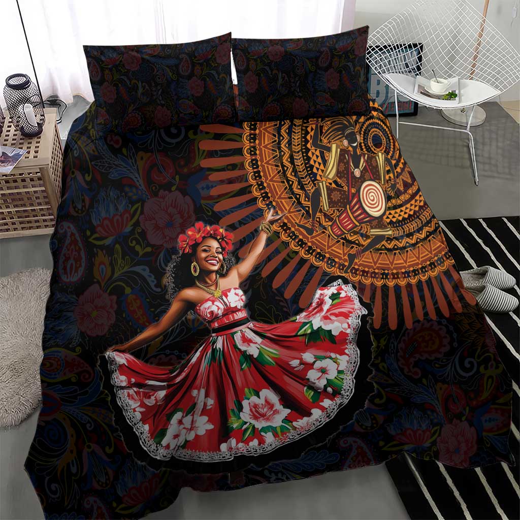 Ladies Sega Dance Bedding Set Paisley Mix African Pattern