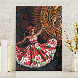 Ladies Sega Dance Canvas Wall Art Paisley Mix African Pattern