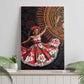 Ladies Sega Dance Canvas Wall Art Paisley Mix African Pattern