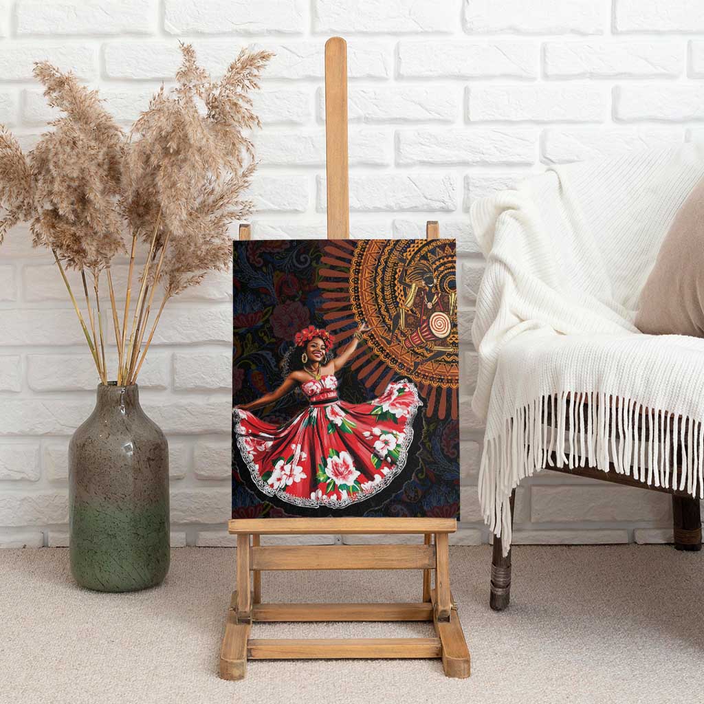 Ladies Sega Dance Canvas Wall Art Paisley Mix African Pattern