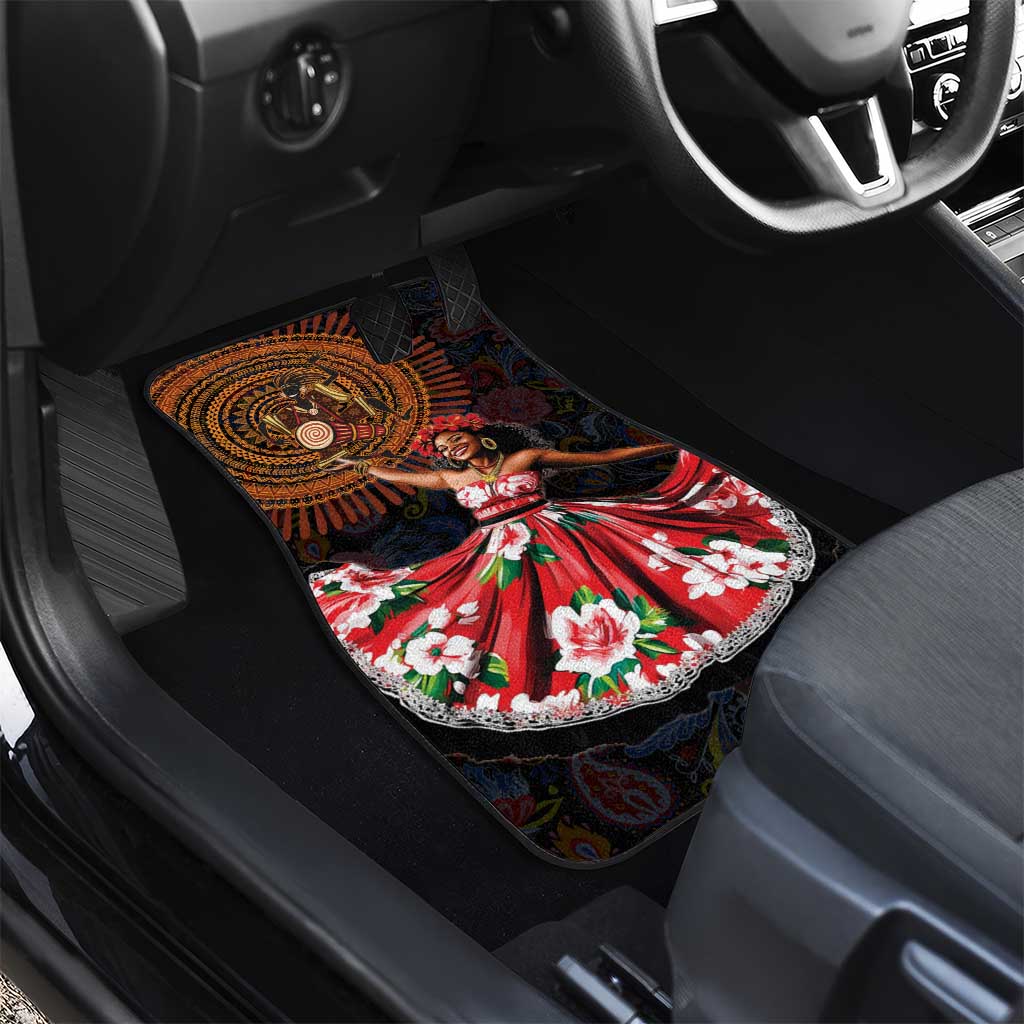 Ladies Sega Dance Car Mats Paisley Mix African Pattern