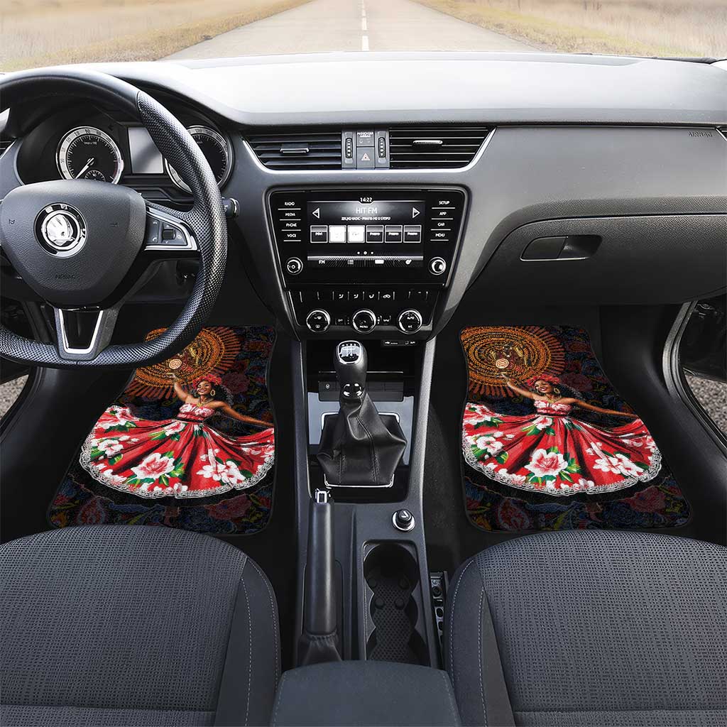 Ladies Sega Dance Car Mats Paisley Mix African Pattern