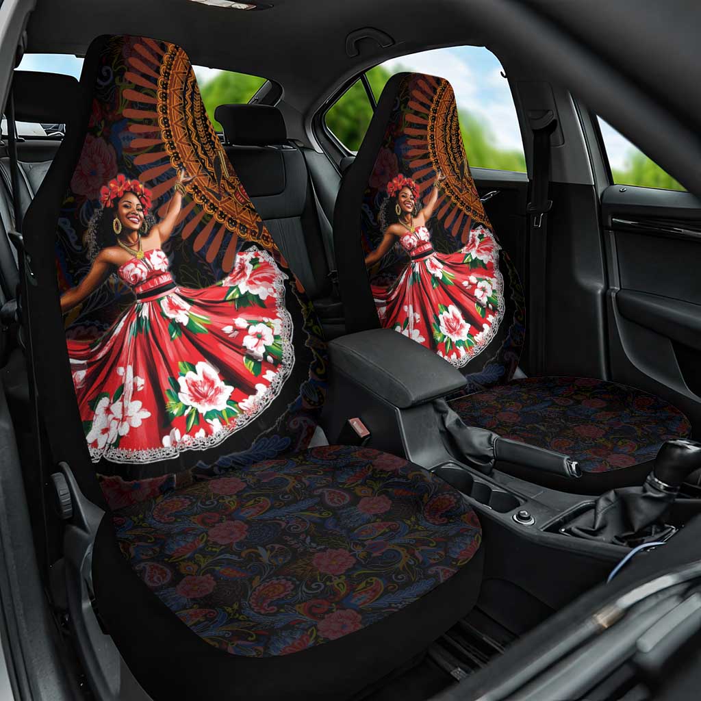 Ladies Sega Dance Car Seat Cover Paisley Mix African Pattern