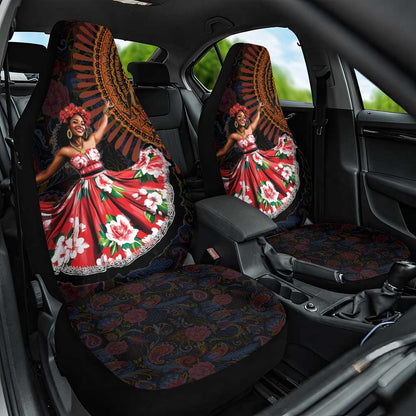 Ladies Sega Dance Car Seat Cover Paisley Mix African Pattern