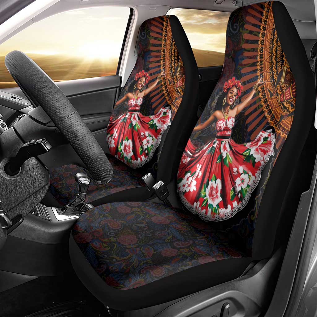 Ladies Sega Dance Car Seat Cover Paisley Mix African Pattern
