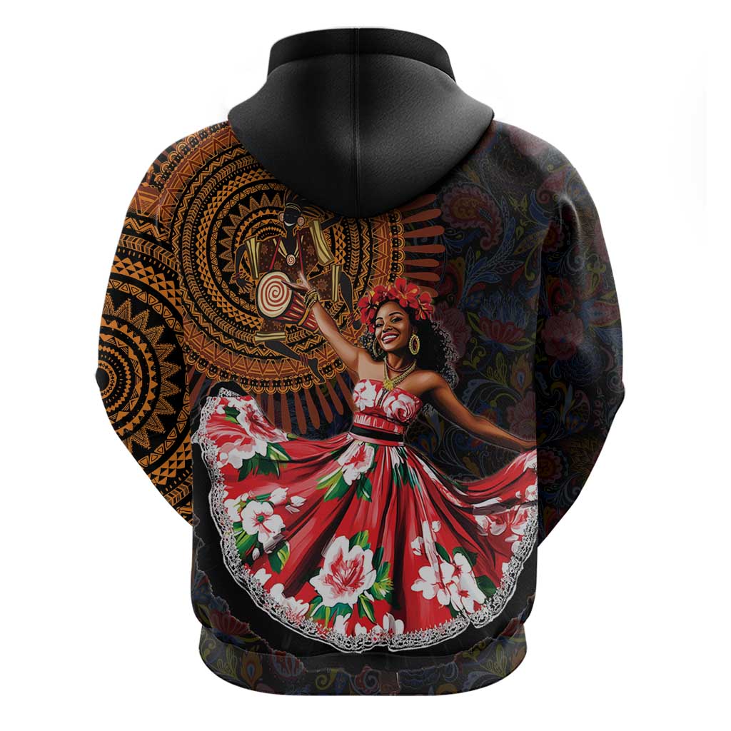 Ladies Sega Dance Hoodie Paisley Mix African Pattern