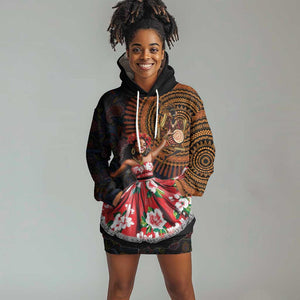 Ladies Sega Dance Hoodie Dress Paisley Mix African Pattern