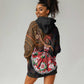 Ladies Sega Dance Hoodie Dress Paisley Mix African Pattern