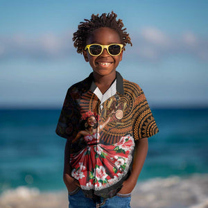 Ladies Sega Dance Kid Hawaiian Shirt Paisley Mix African Pattern
