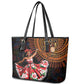 Ladies Sega Dance Leather Tote Bag Paisley Mix African Pattern