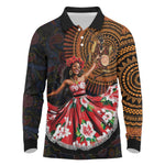 Ladies Sega Dance Long Sleeve Polo Shirt Paisley Mix African Pattern
