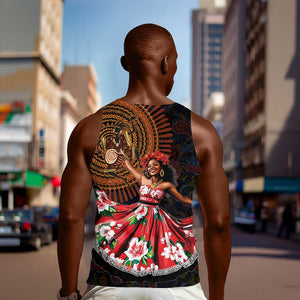 Ladies Sega Dance Men Tank Top Paisley Mix African Pattern