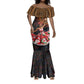 Ladies Sega Dance Mermaid Dress Paisley Mix African Pattern