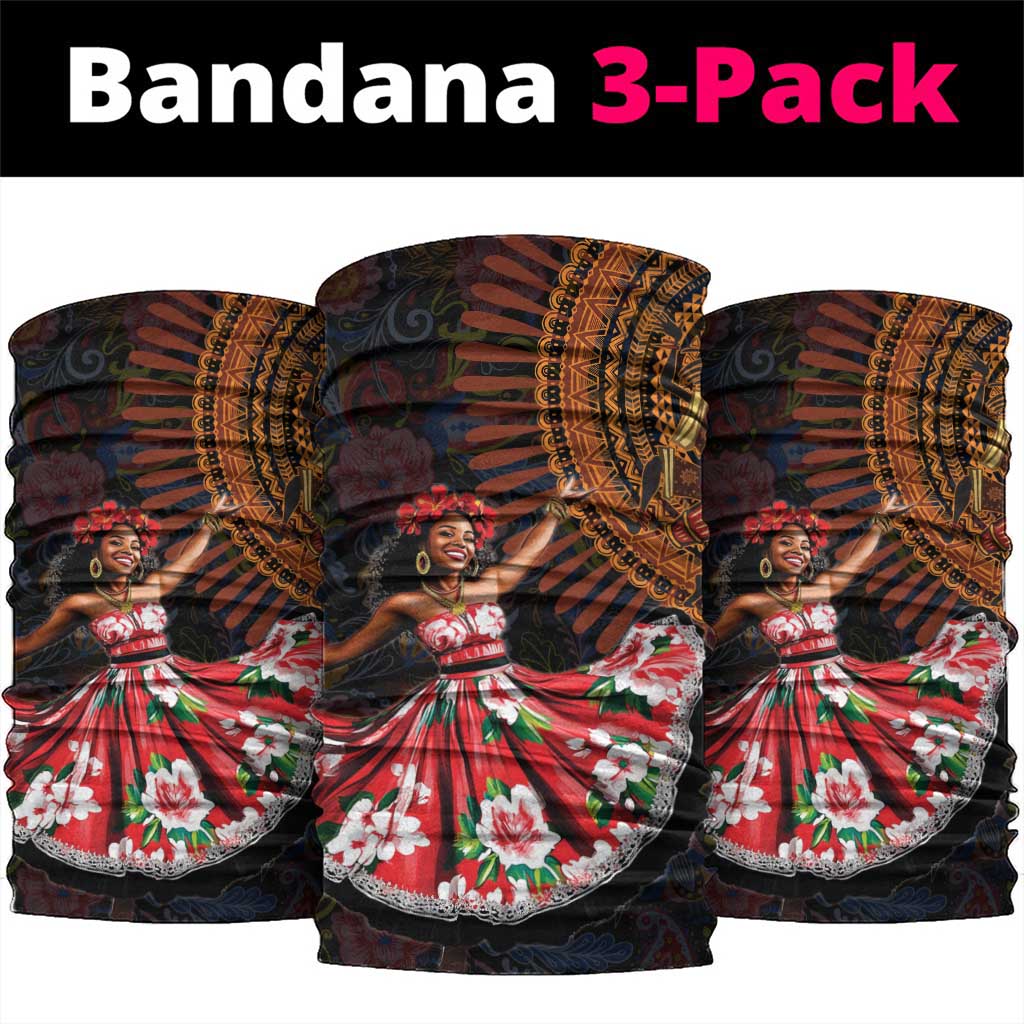Ladies Sega Dance Neck Gaiter Paisley Mix African Pattern LT15