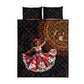 Ladies Sega Dance Quilt Bed Set Paisley Mix African Pattern
