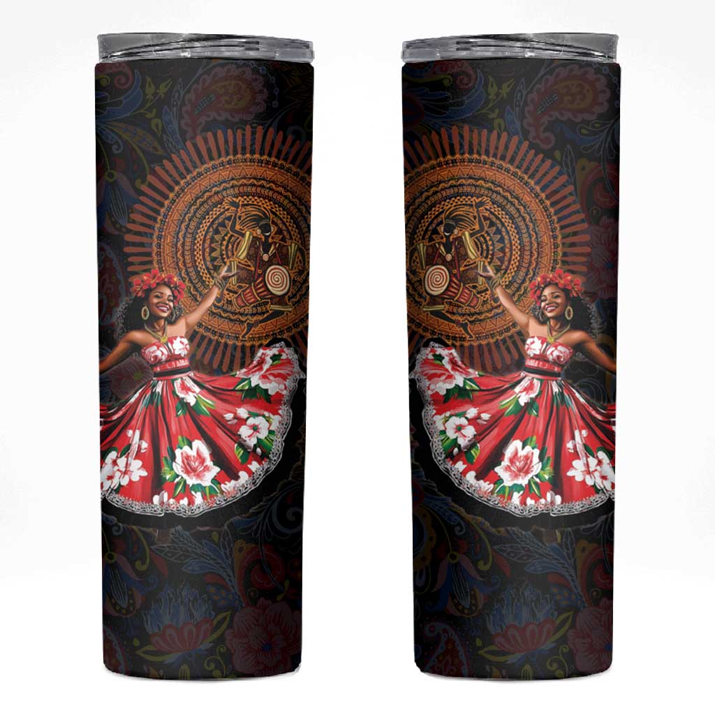 Ladies Sega Dance Skinny Tumbler Paisley Mix African Pattern