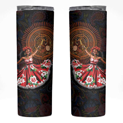 Ladies Sega Dance Skinny Tumbler Paisley Mix African Pattern