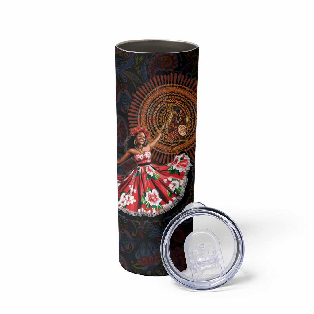 Ladies Sega Dance Skinny Tumbler Paisley Mix African Pattern