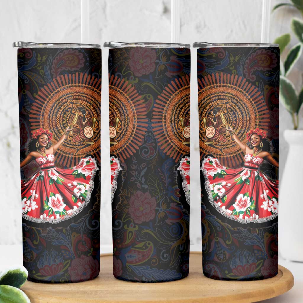 Ladies Sega Dance Skinny Tumbler Paisley Mix African Pattern