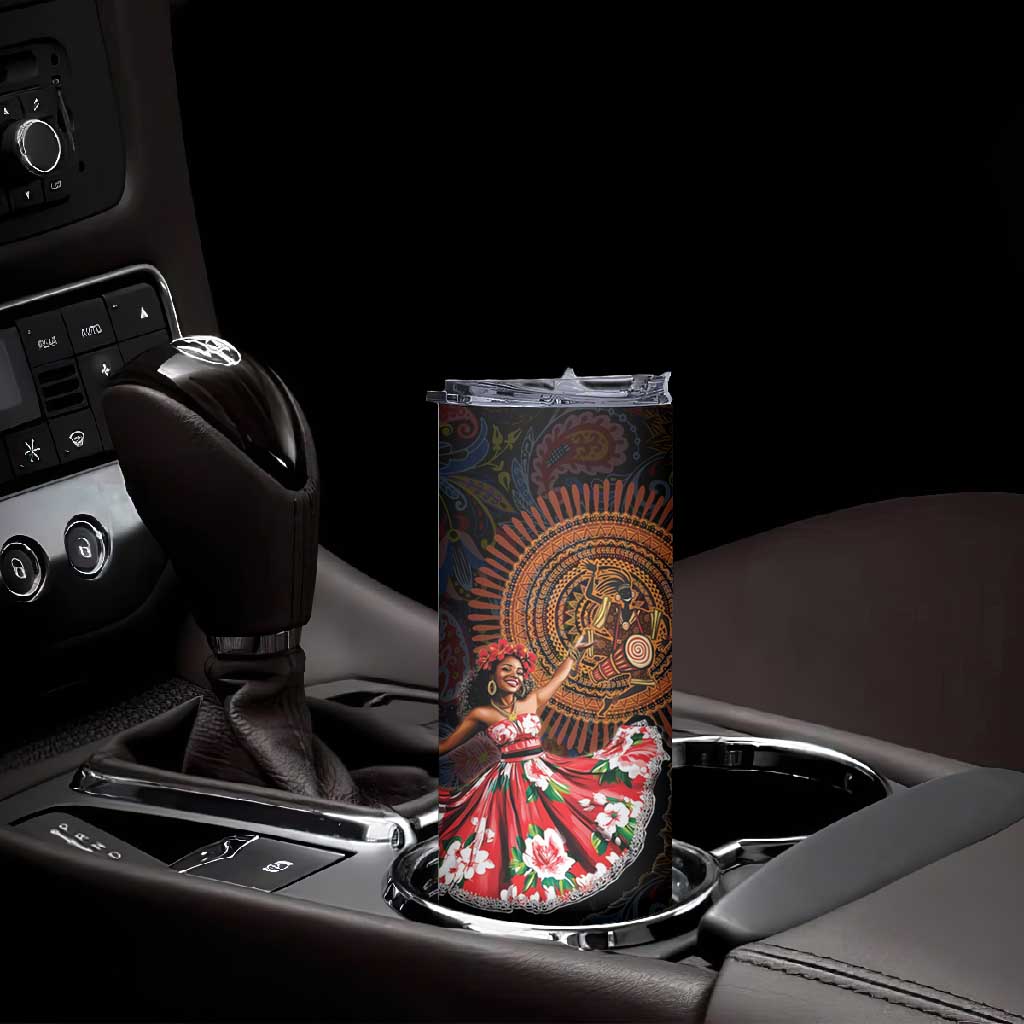 Ladies Sega Dance Skinny Tumbler Paisley Mix African Pattern
