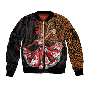 Ladies Sega Dance Sleeve Zip Bomber Jacket Paisley Mix African Pattern