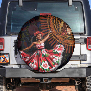 Ladies Sega Dance Spare Tire Cover Paisley Mix African Pattern