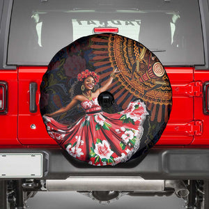 Ladies Sega Dance Spare Tire Cover Paisley Mix African Pattern