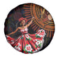 Ladies Sega Dance Spare Tire Cover Paisley Mix African Pattern