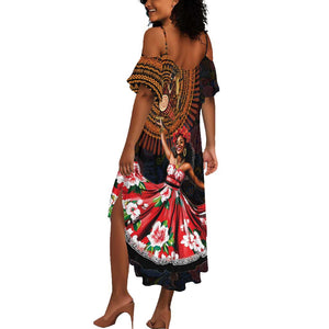 Ladies Sega Dance Summer Maxi Dress Paisley Mix African Pattern