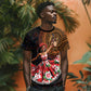 Ladies Sega Dance T shirt Paisley Mix African Pattern