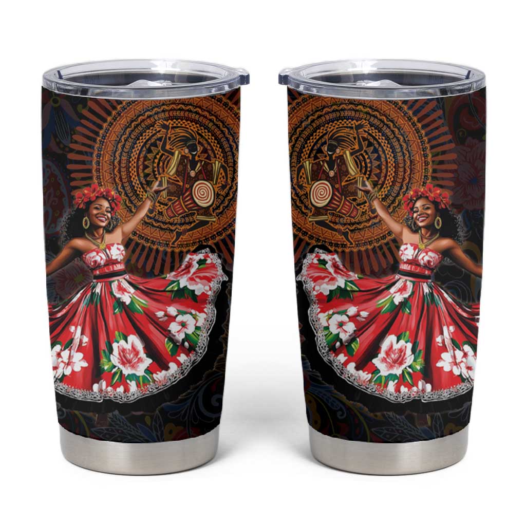Ladies Sega Dance Tumbler Cup Paisley Mix African Pattern