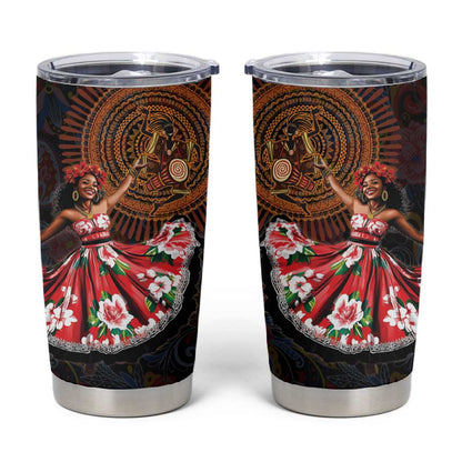 Ladies Sega Dance Tumbler Cup Paisley Mix African Pattern