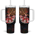 Ladies Sega Dance Tumbler With Handle Paisley Mix African Pattern