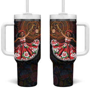 Ladies Sega Dance Tumbler With Handle Paisley Mix African Pattern