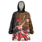 Ladies Sega Dance Wearable Blanket Hoodie Paisley Mix African Pattern
