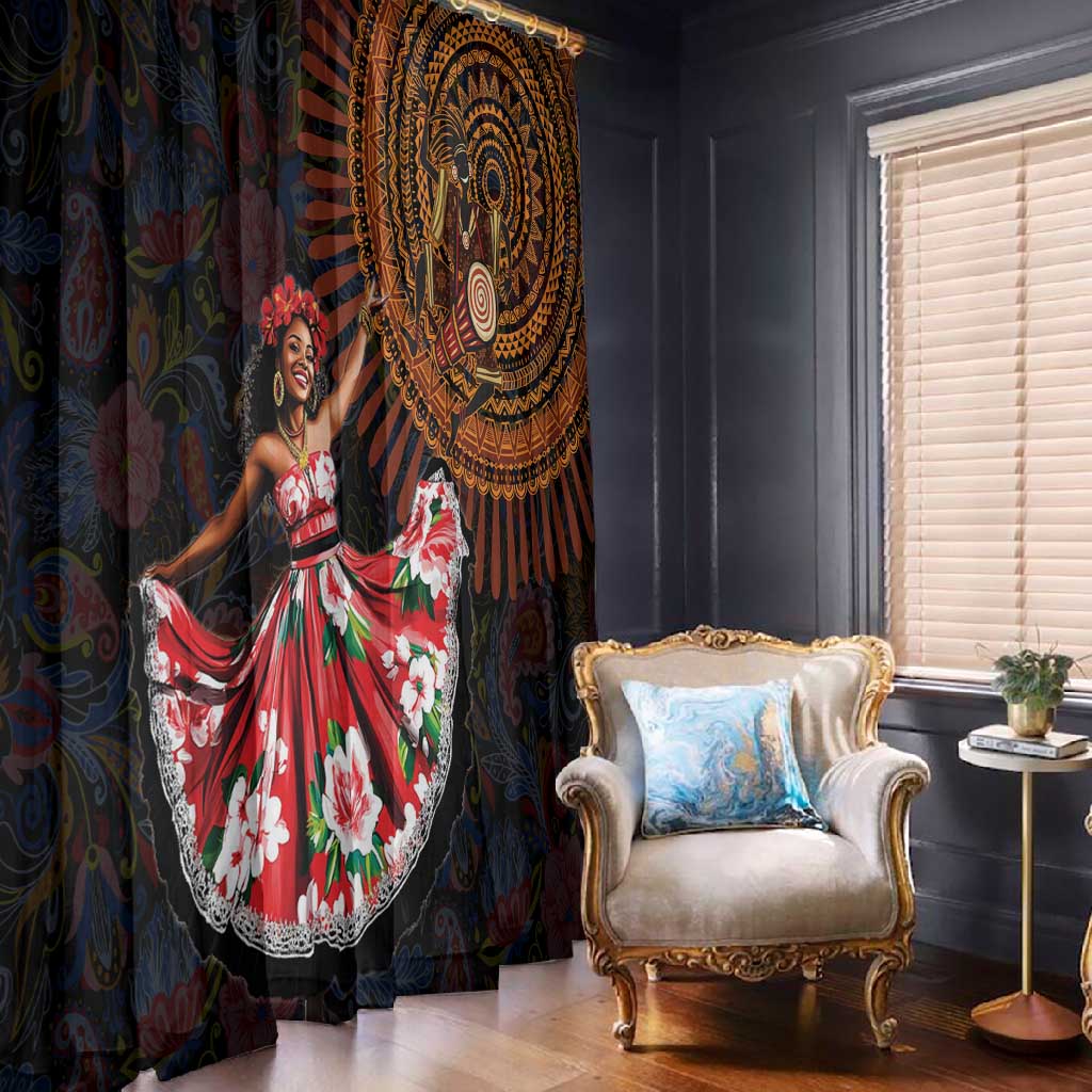 Ladies Sega Dance Window Curtain Paisley Mix African Pattern