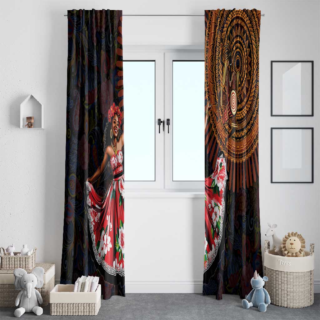 Ladies Sega Dance Window Curtain Paisley Mix African Pattern