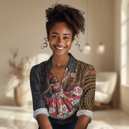 Ladies Sega Dance Women Casual Shirt Paisley Mix African Pattern LT15