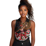 Ladies Sega Dance Women Sleeveless Polo Shirt Paisley Mix African Pattern