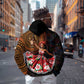 Ladies Sega Dance Zip Hoodie Paisley Mix African Pattern